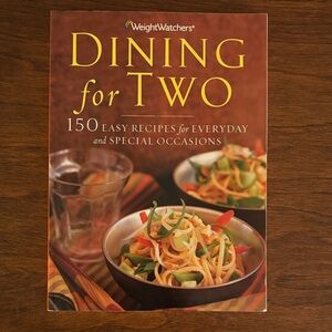 Weight Watchers Dining for Two Cookbook with Red and Green Highlights
